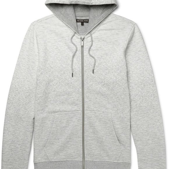 White Michael Kors logo zip up hoodie